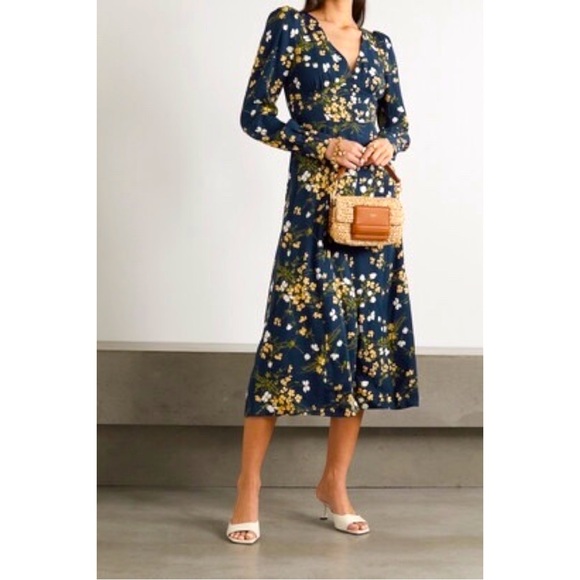 Reformation Dresses & Skirts - Reformation Everett Floral Crepe Midi Dress | Size 6 Hard to Find | MSRP: $328